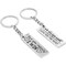 12 Pcs Silver Couples Keychains for Boyfriend Girlfriend, Metal Car Key and Bag Accessories for Men Women, I Love You, 0.6 x 4 in
